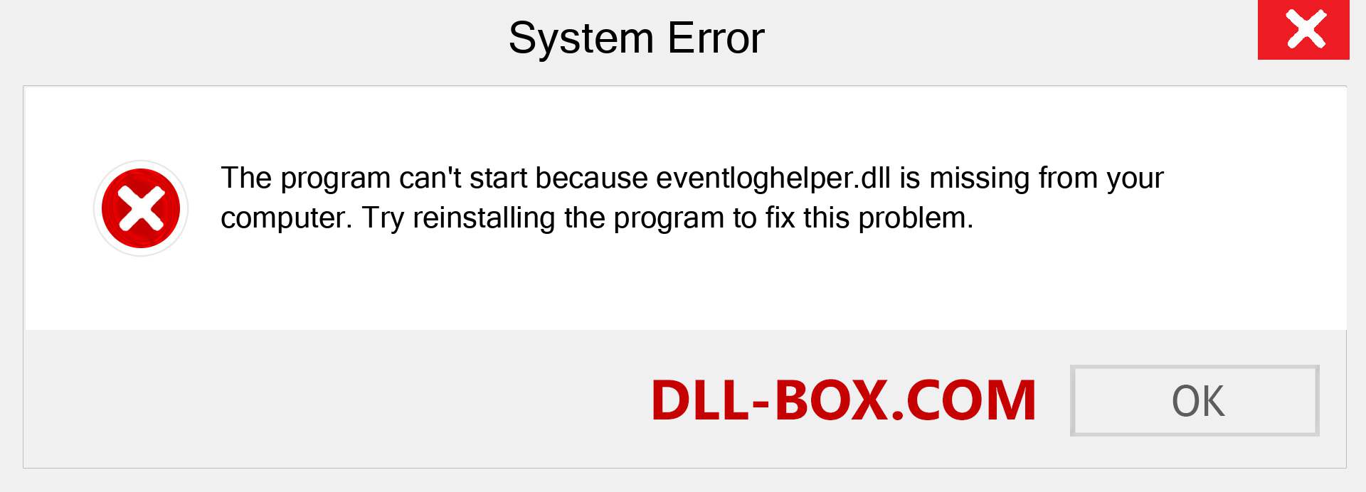 eventloghelper.dll file is missing?. Download for Windows 7, 8, 10 - Fix  eventloghelper dll Missing Error on Windows, photos, images